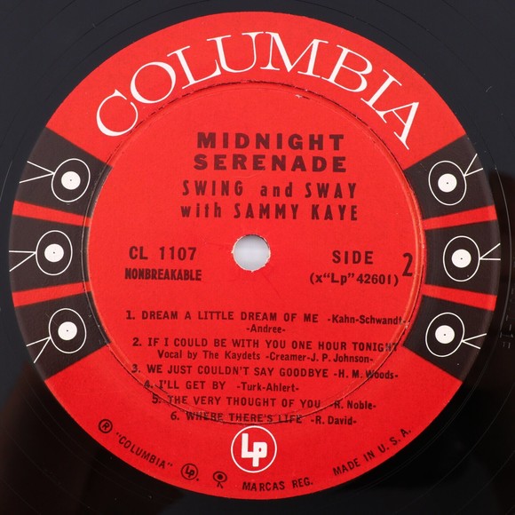 Swing & Sway With Sammy Kaye Midnight Serenade 1958 12" LP Record CL 1107 6-Eyed - Picture 9 of 15
